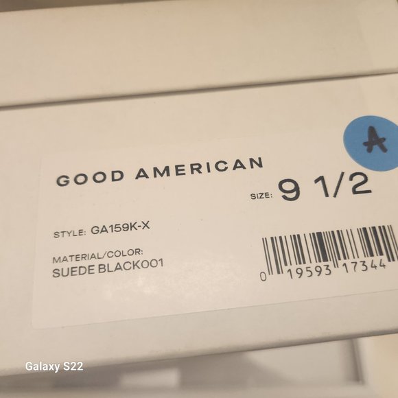 NIB Good American Platform Sandals chunky black suede heels. Various. - Picture 11 of 12